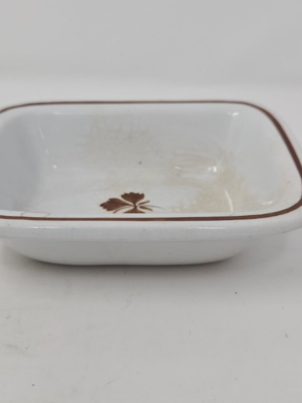 Antique 1800s Tea Leaf Ironstone Soap Dish Anthony Shaw England Copper Luster - Picture 2 of 5